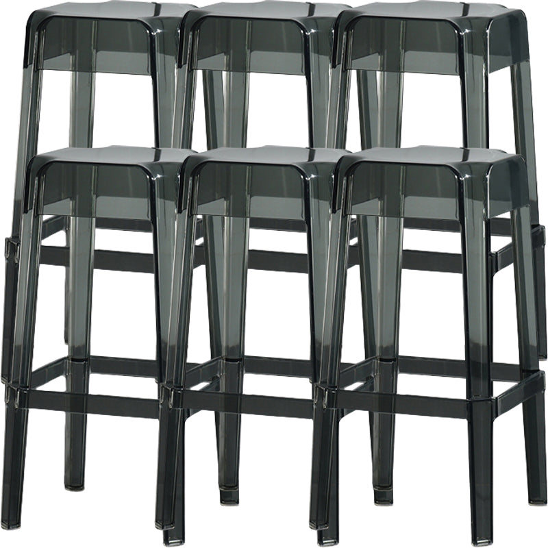 Modern Style Backless Bar-stool Plastic Counter Bar Stool with Plastic Legs for Home