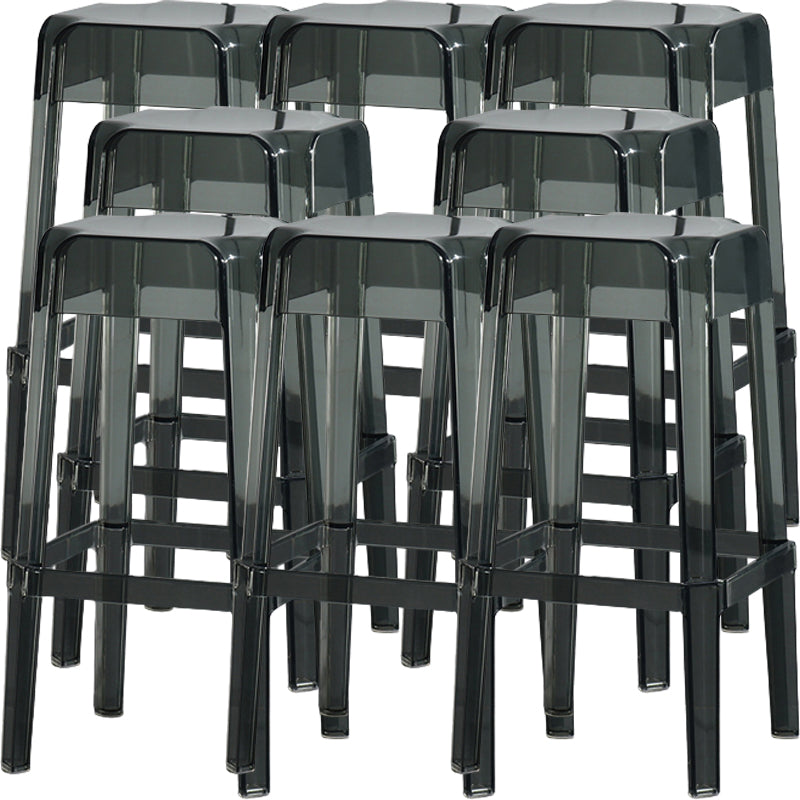 Modern Style Backless Bar-stool Plastic Counter Bar Stool with Plastic Legs for Home