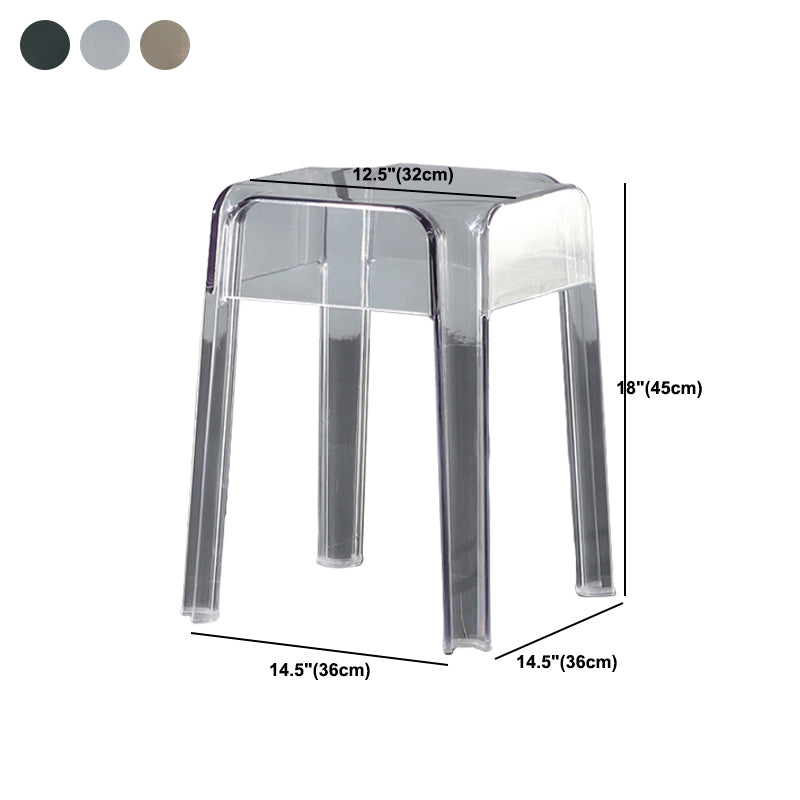 Modern Style Backless Bar-stool Plastic Counter Bar Stool with Plastic Legs for Home