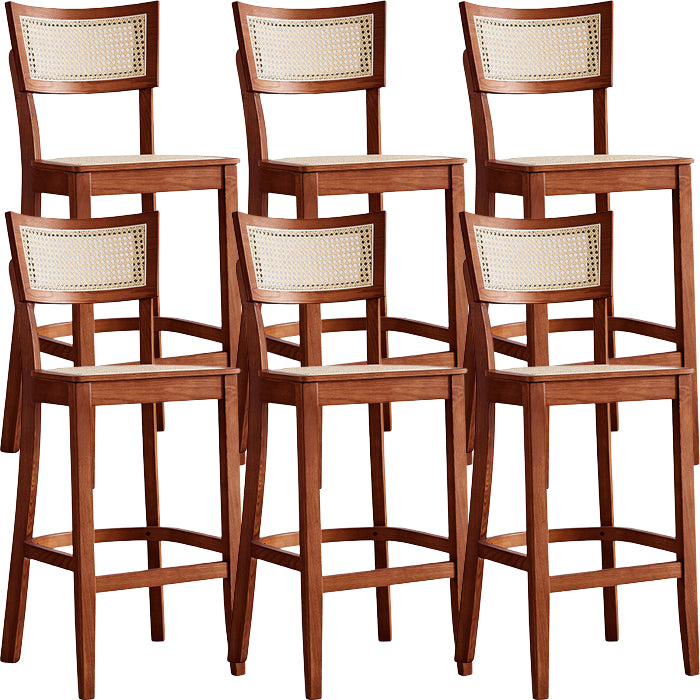 Modern Style Bar-stool Wooden Counter Bar Stool with Wood Legs for Home