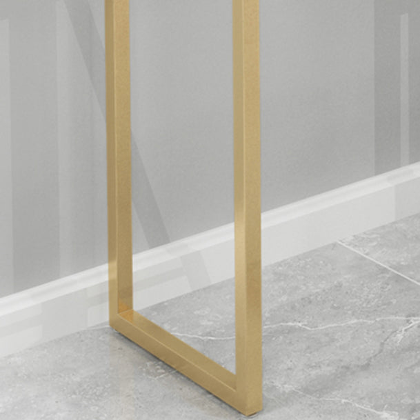 Glam Storage Bar Pub Table Set 1/2/3 Pieces Rectangle White Stone Top Bar Set