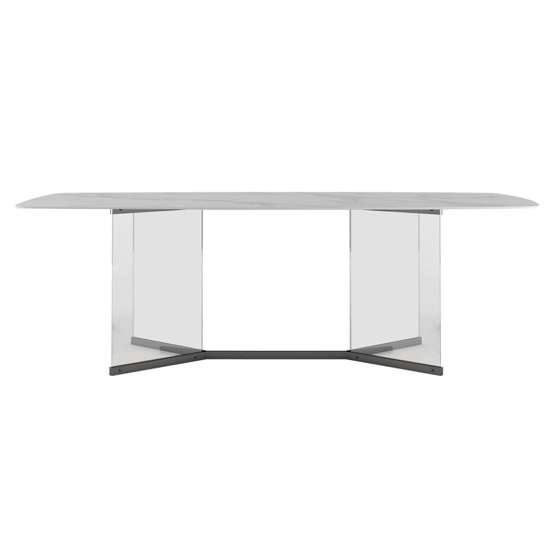 Designer Style Rectangle Dining Table Set 1/4/5 Pieces Acrylic Dining Table