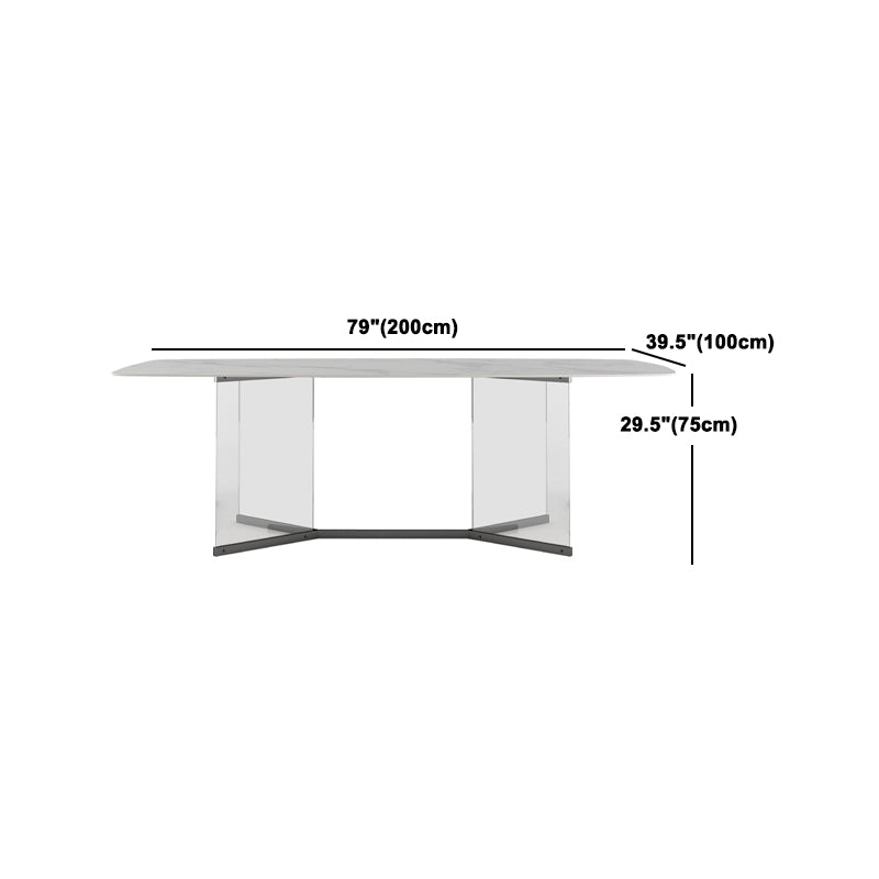 Designer Style Rectangle Dining Table Set 1/4/5 Pieces Acrylic Dining Table