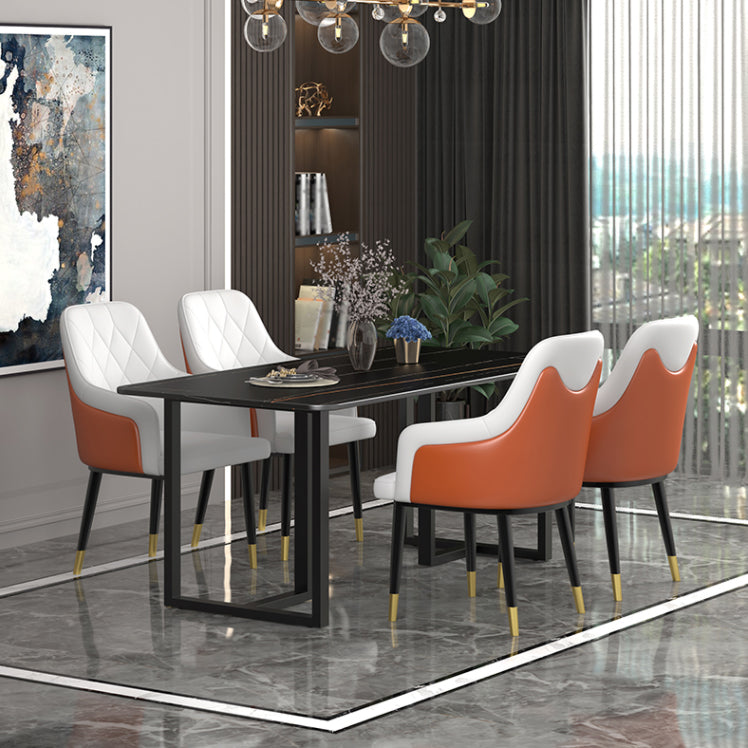 Nordic 1/5/7 Pieces Dining Set Rectangle Stone Dining Table for Dining Room Kitchen