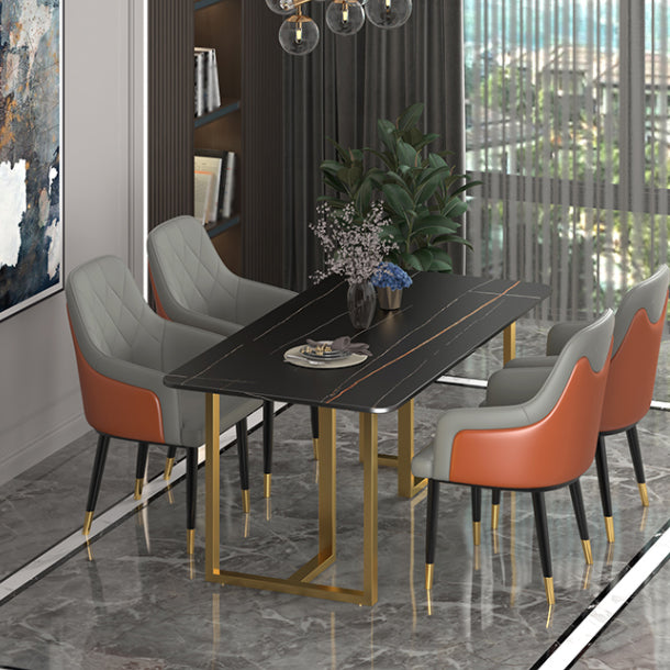 Nordic 1/5/7 Pieces Dining Set Rectangle Stone Dining Table for Dining Room Kitchen