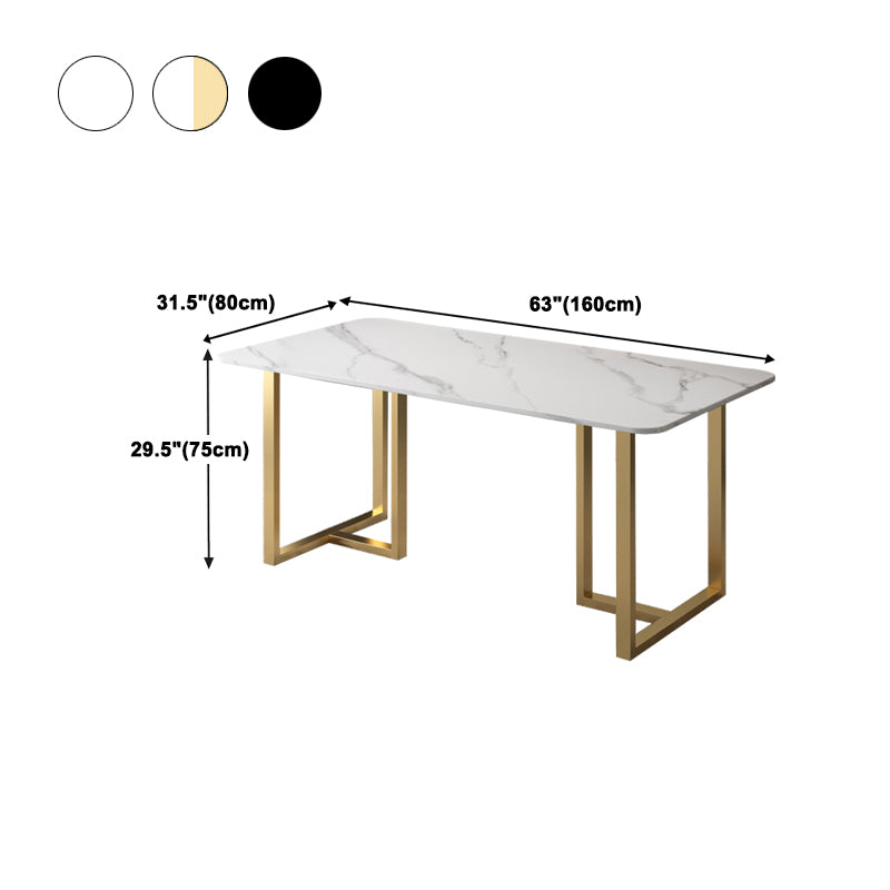 Nordic 1/5/7 Pieces Dining Set Rectangle Stone Dining Table for Dining Room Kitchen