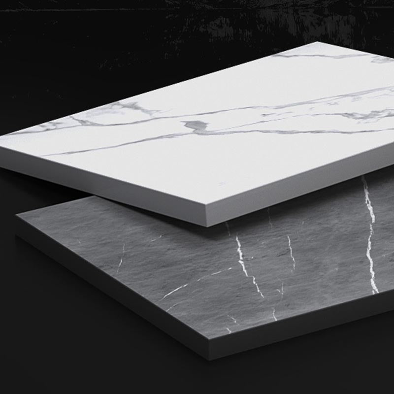 Luxury Sintered Stone Top Dining Table Rectangle White Table with 4 Legs