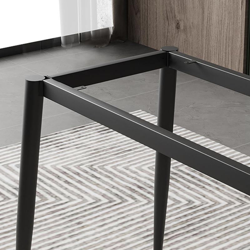 Luxury Sintered Stone Top Dining Table Rectangle Grey Table with 4 Legs