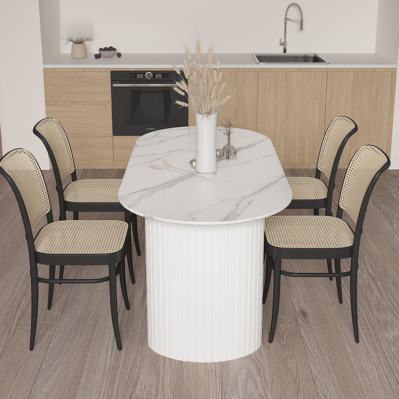 White Dining Table Simple Style Dinette Table for Home and Kitchen