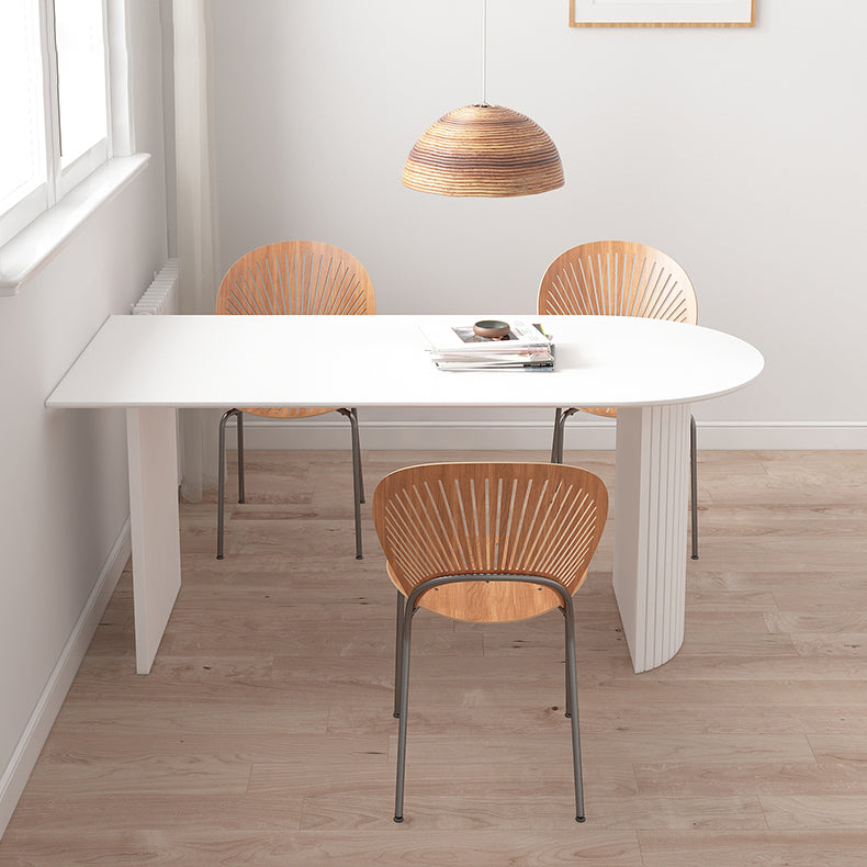 White Dining Table Simple Style Dinette Table for Home and Kitchen