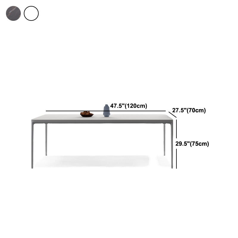 Modern Dinning Tabole with White Marble Rectangle Dining Table for Kitchen