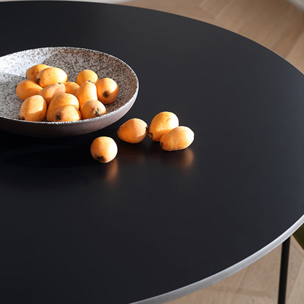 Contemporary Style Dining Table Stone Round Table with Pedestal Base