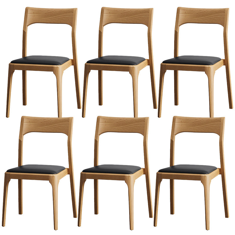 Modern Solid Wood Side Chair Open Back Dining Side Chair with Solid Wood Legs