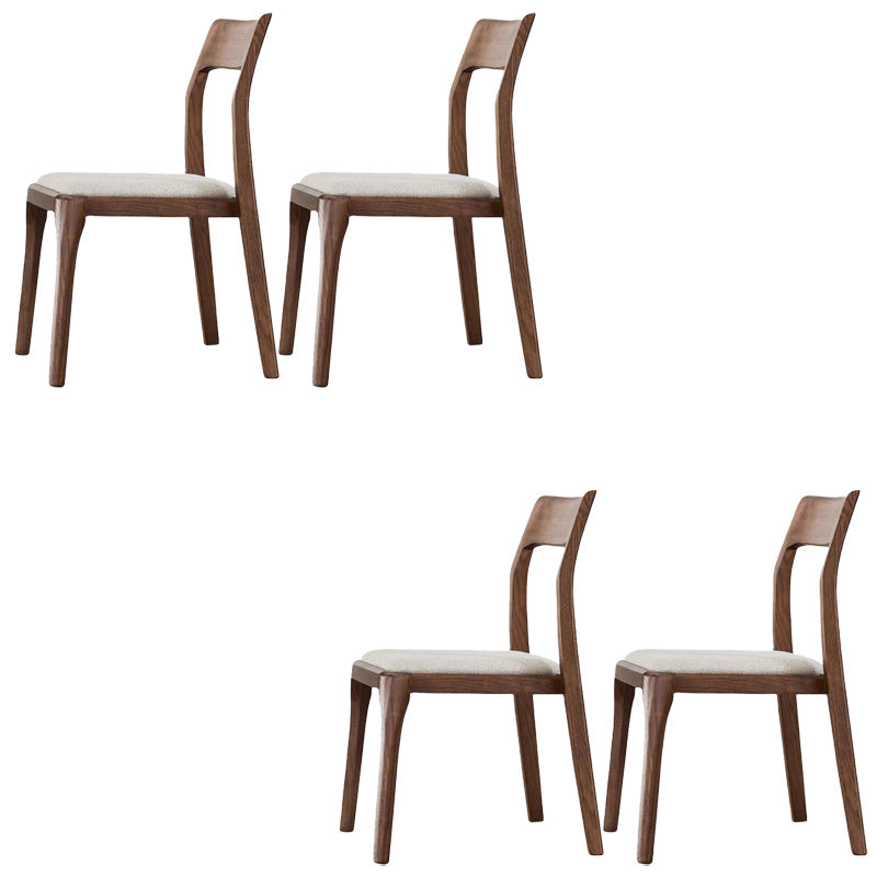 Modern Solid Wood Side Chair Open Back Dining Side Chair with Solid Wood Legs