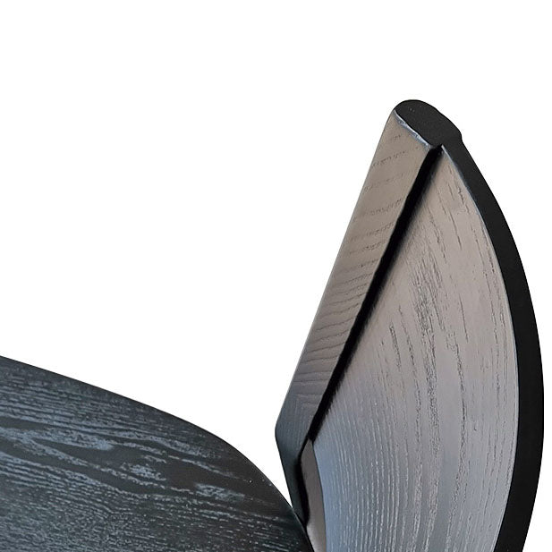 Contemporary Wood Dining Chair Open Back Dining Side Furniture in Matte Finish for Indoor