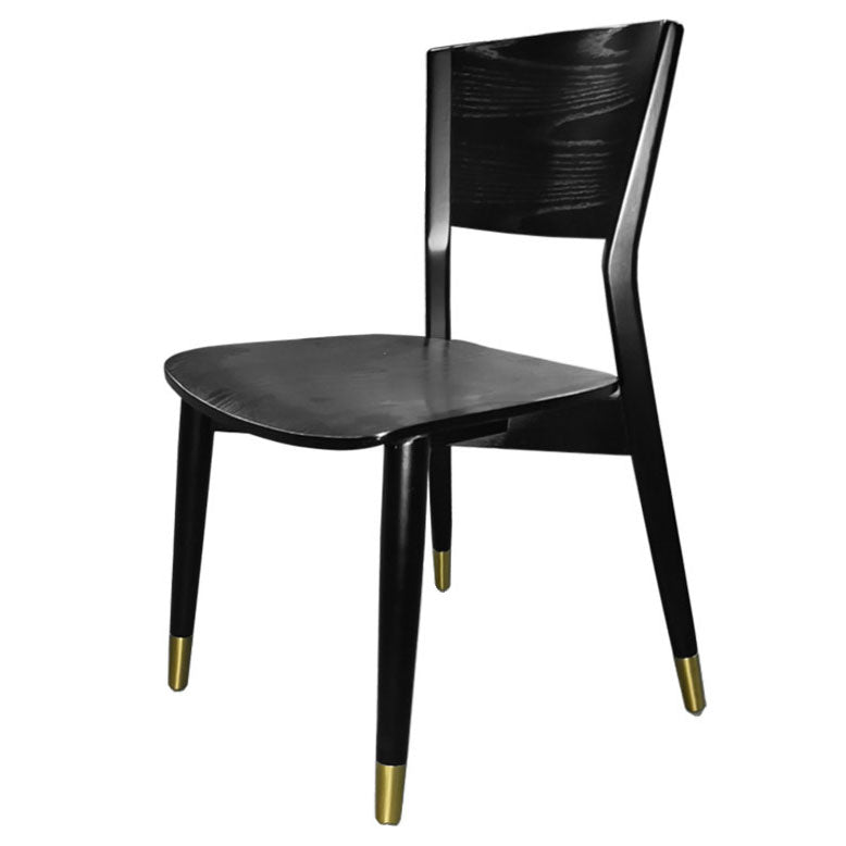 Contemporary Wood Dining Chair Open Back Dining Side Furniture in Matte Finish for Indoor