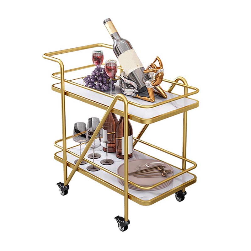 Modern 29.92"H Rolling Prep Table Rectangular Metal Prep Table for Home Use