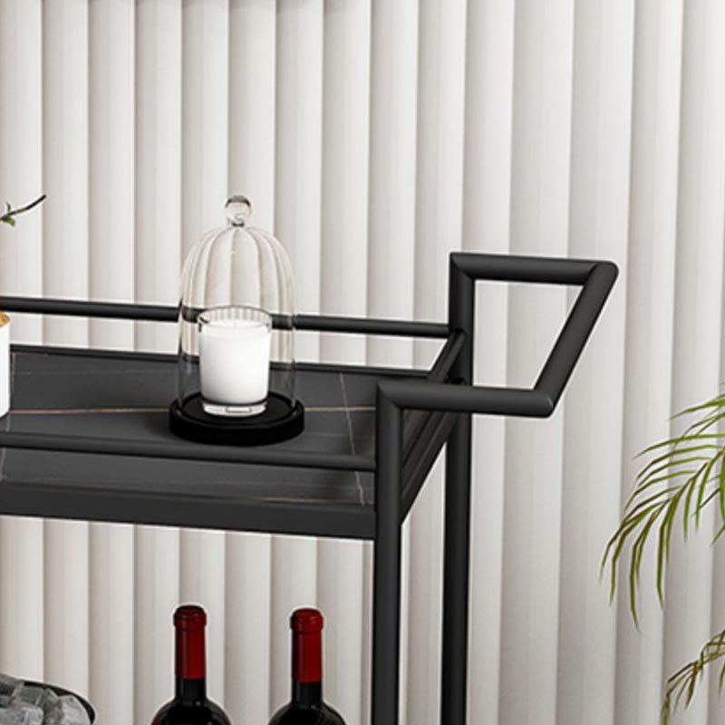 Modern 29.53"H Rolling Prep Table Rectangular Metal Prep Table for Home Use