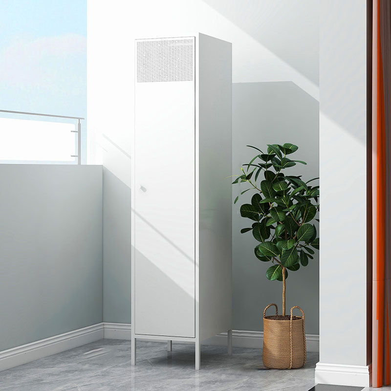 Modern Metal Wardrobe for Home Metallic Finish Cabinet with Legs