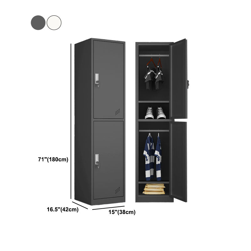 Steel Storage Cabinet Contemporary Wardrobe Armoire for Bedroom