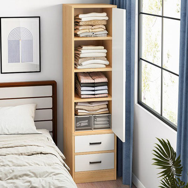 Non-Hanging Armoire Cabinet Engineered Wood Wardrobe Armoire