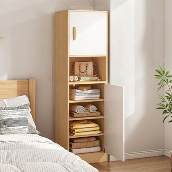 Non-Hanging Armoire Cabinet Engineered Wood Wardrobe Armoire