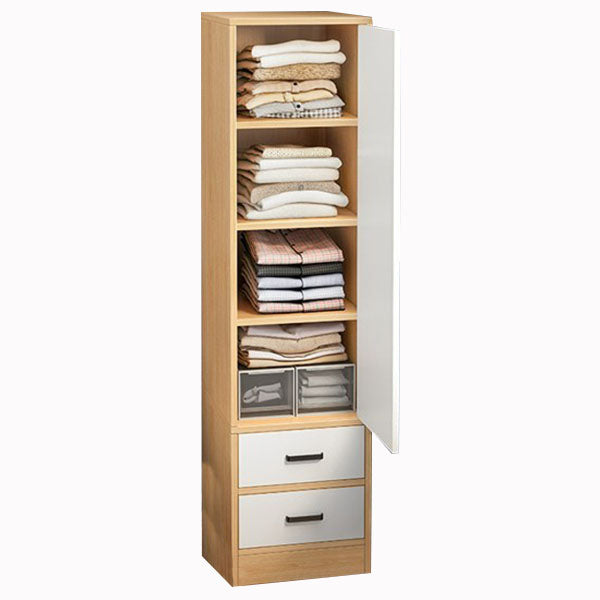 Non-Hanging Armoire Cabinet Engineered Wood Wardrobe Armoire