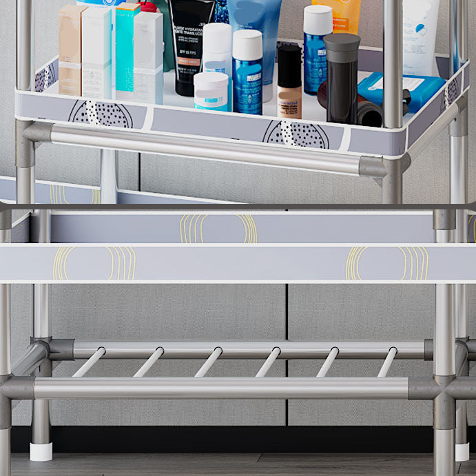 Modern Cabinet with Garment Rod Metal Storage Cabinet for Bedroom