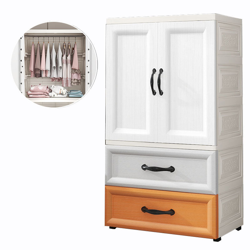 Plastic Contemporary Storage Cabinet for Bedroom Matte Finish Cabinet