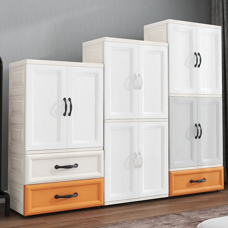 Plastic Contemporary Storage Cabinet for Bedroom Matte Finish Cabinet
