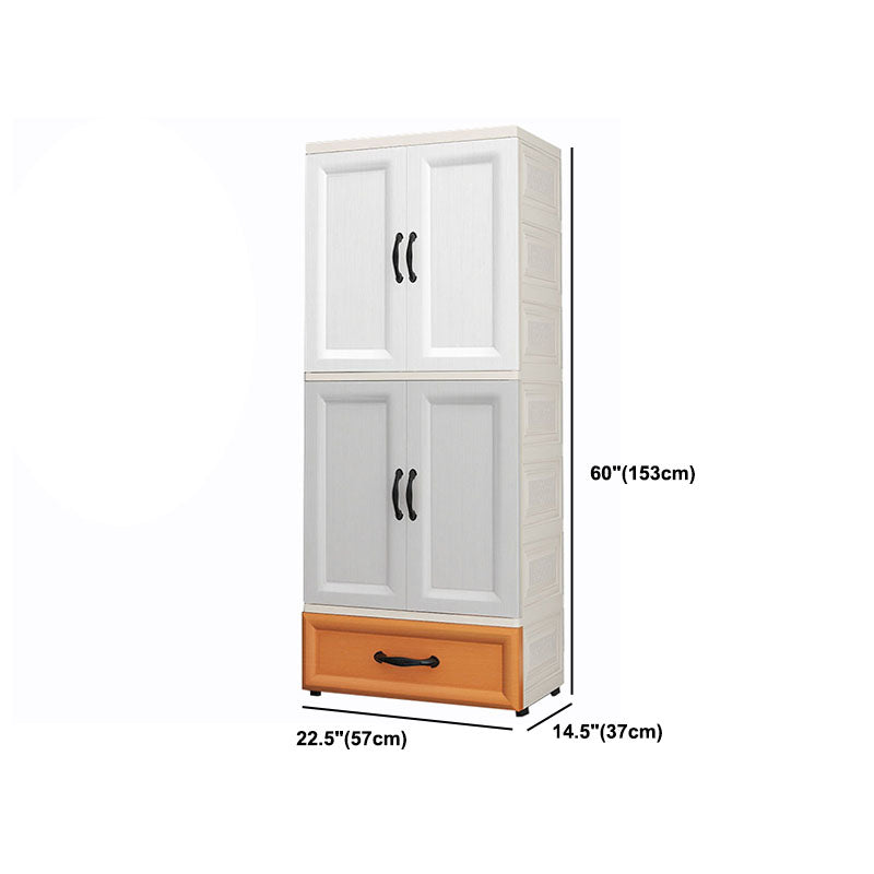 Plastic Contemporary Storage Cabinet for Bedroom Matte Finish Cabinet