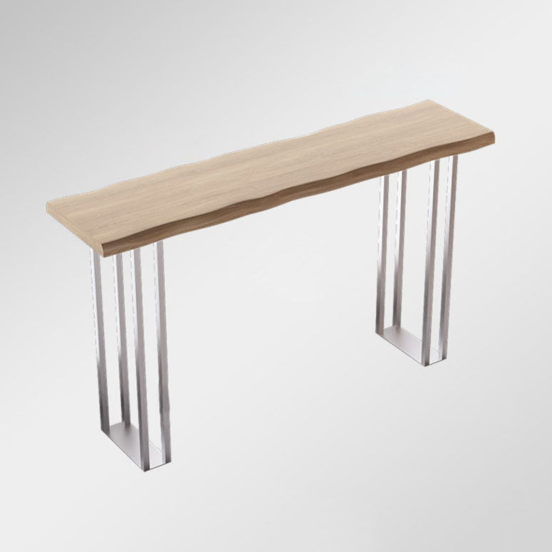 Modern Rectangle Solid Wood Bar Table Set 1/3/5 Pieces Counter Table with Backless Stools