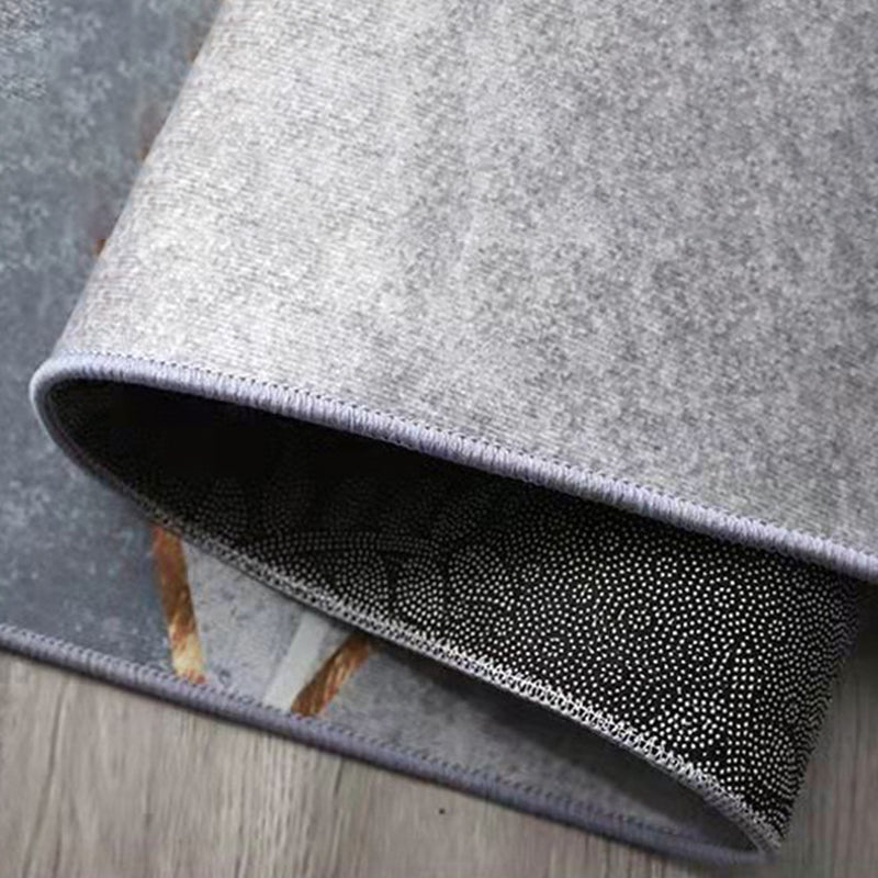 Antique Medallion Print Carpet Polyester Area Rug Pet Friendly Indoor Rug for Living Room