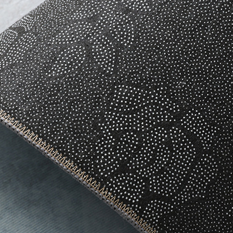 Orange Modern Rug Polyester Semicircle Rug Washable Area Rug for Home Decor