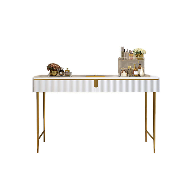 Modern 29.5" Height White Wood Makeup Vanity Set with Drawers