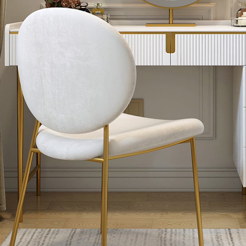 Modern 29.5" Height White Wood Makeup Vanity Set with Drawers