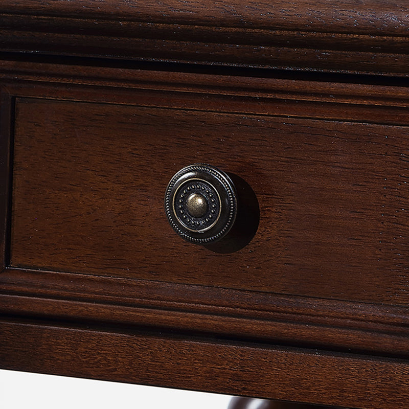 55.1"height Brown/ White Wood Makeup Vanity with Drawers and Mirror