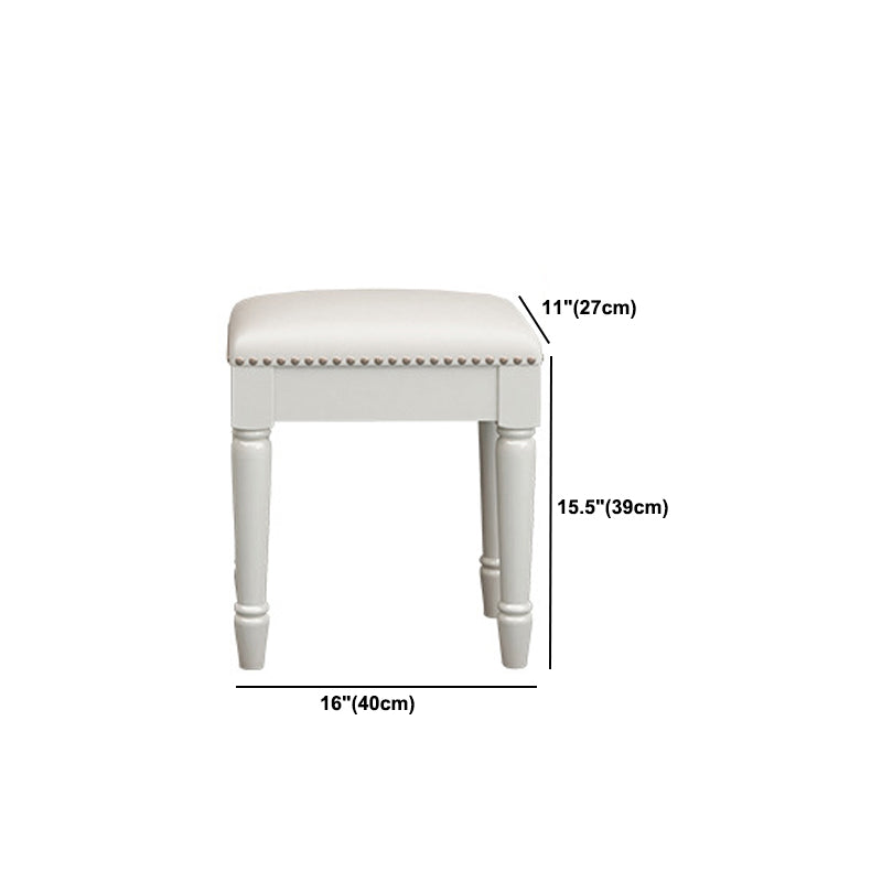 29.5"height Wood Flip-Top Makeup Vanity with Drawers and Mirror, White