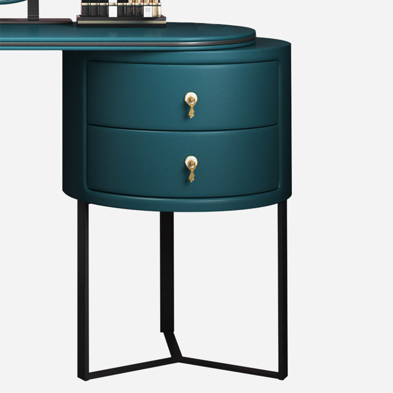 Glam Style 28.7" Height Vanity Set with Stool and Mirror Vanity