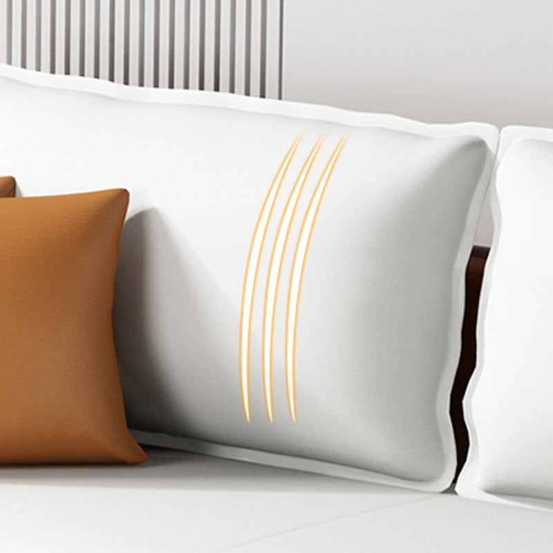 29.52" W Tuxedo Arm Sofa Faux Leather Contemporary Standard Sofa