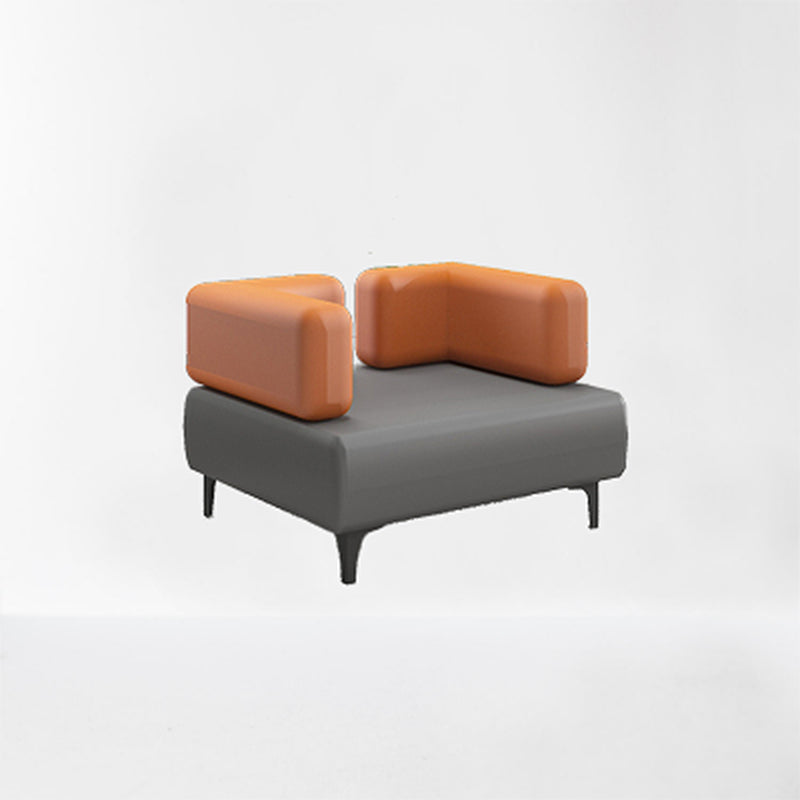 Faux Leather Sofa 30.70" D x 29.52" H Tuxedo Arm Sofa for Living Room
