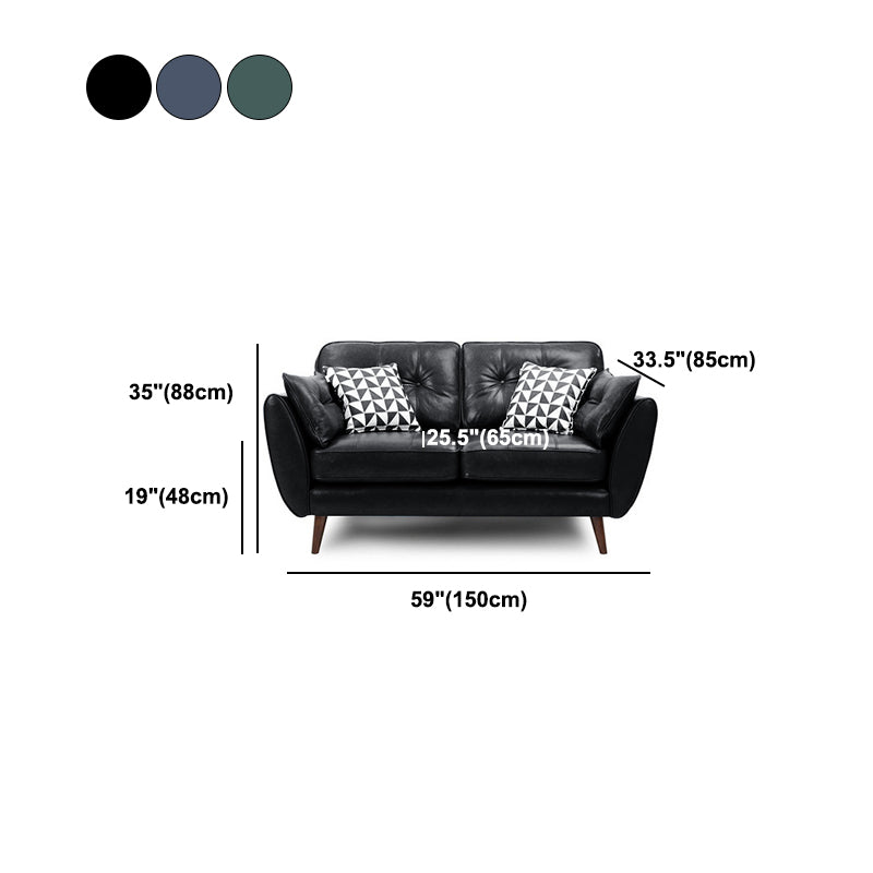 Glam Tufted Split-Back Standard Living Room Pillow Top Arm Sofa
