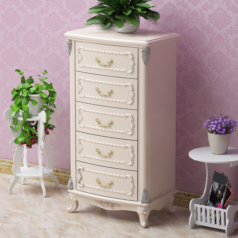 Glam Style Bedroom Storage Chest Solid Wood Lingerie Chest with Drawers