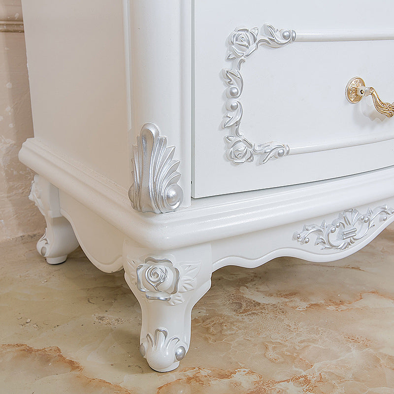 Glam Style Bedroom Storage Chest Solid Wood Lingerie Chest with Drawers