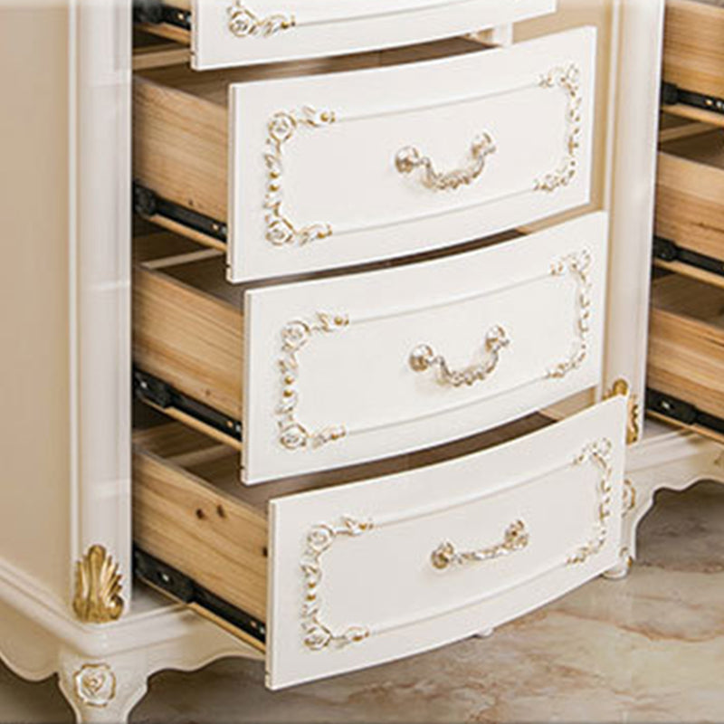 Glam Style Bedroom Storage Chest Solid Wood Lingerie Chest with Drawers