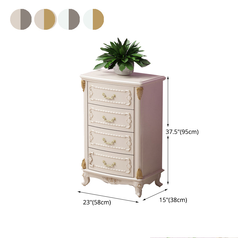 Glam Style Bedroom Storage Chest Solid Wood Lingerie Chest with Drawers