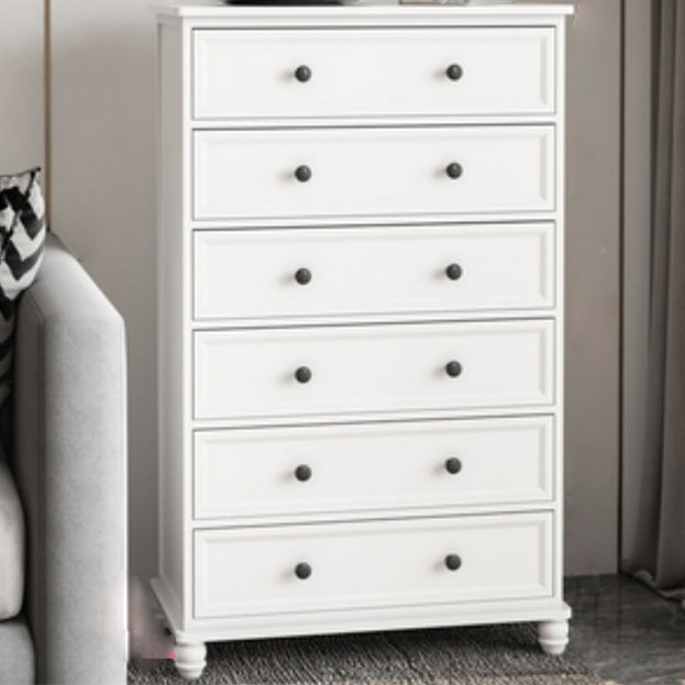 Modern Style Storage Chest Vertical Wood White Storage Chest Dresser with Drawers