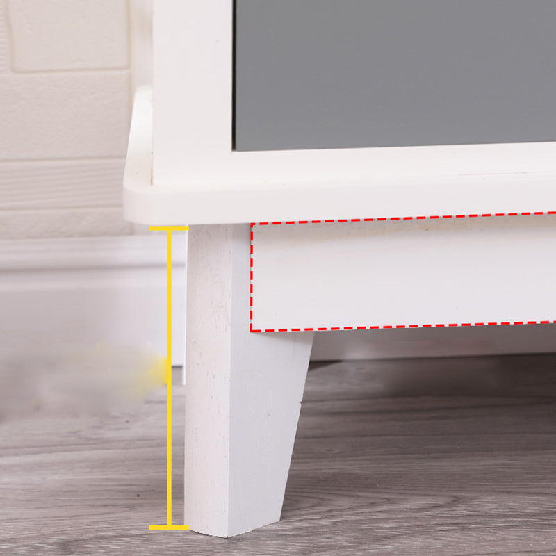 Modern Style Storage Chest Vertical Wood White Storage Chest Dresser with Drawers