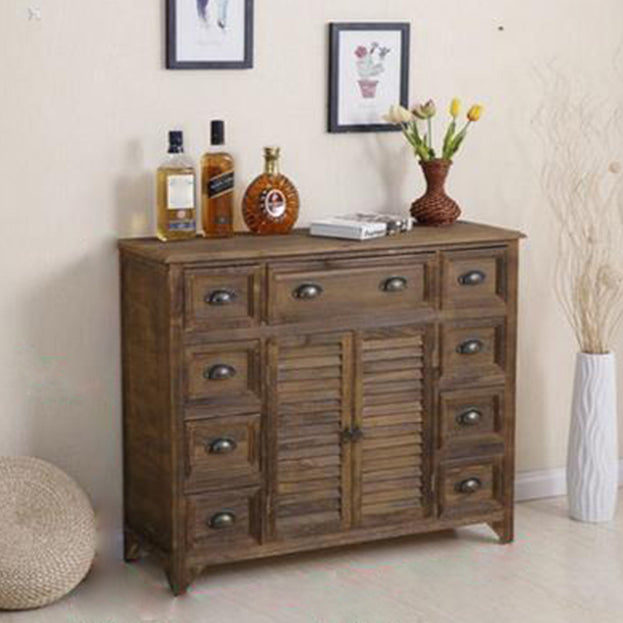 Modern Style Storage Chest Vertical Wood White Storage Chest Dresser with Drawers
