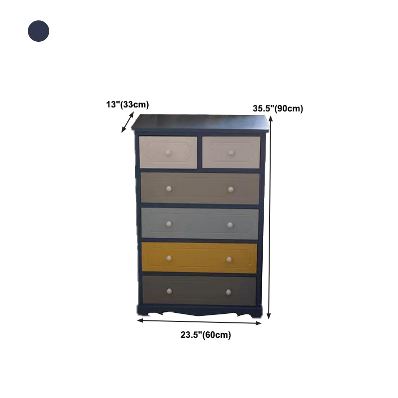 Modern Style Storage Chest Vertical Wood White Storage Chest Dresser with Drawers